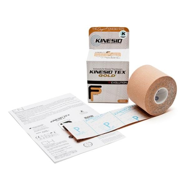 Kinesio Tex Gold FP Kinesiology Tape Cotton 2"x5.5yd Beige Non-Sterile 6RL/BX