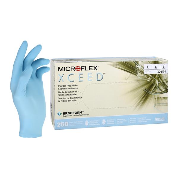 XCEED Nitrile Exam Gloves Large Standard Blue Non-Sterile