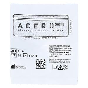 ACERO Stainless Steel Crowns 4 2nd Primary Lower Right Molar 5/Pk 5/Pk