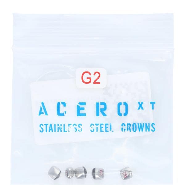 ACERO Stainless Steel Crowns 2 Primary Upper Left Lateral 5/Pk 5/Pk