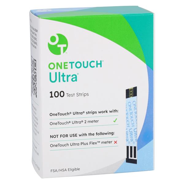 One Touch Ultra Blood Glucose Test Strip 100/Bx, 24 BX/CA