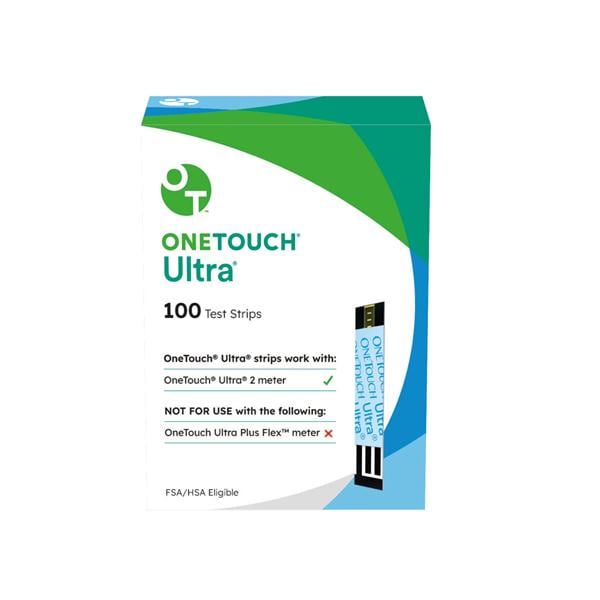 One Touch Ultra Blood Glucose Test Strip 100/Bx