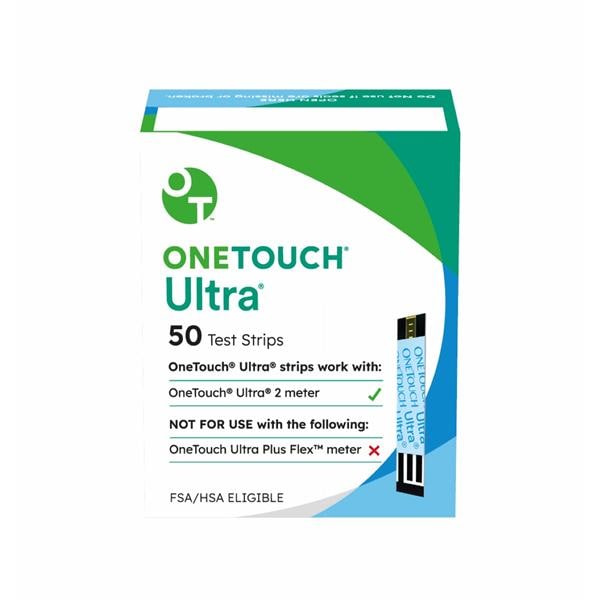 One Touch Ultra Blood Glucose Test Strip 50/Box, 24 BX/CA
