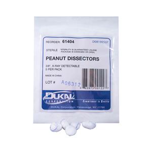 Woven Cotton Peanut Sponge 3/8" Sterile X-Ray Detectable LF
