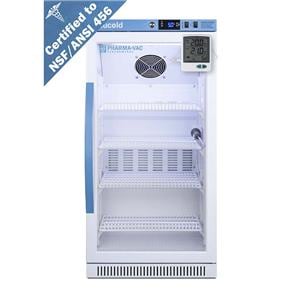 Accucold Performance Series Vax Refrigerator Nw 2.83 Cu Ft Gls Dr +2 to 8°C Ea