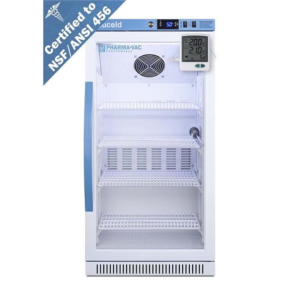 Accucold Performance Series Vax Refrigerator Nw 2.83 Cu Ft Gls Dr +2 to 8°C Ea