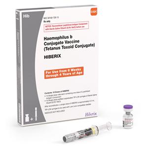 Hiberix Haemophilus B Injectable 0.5mL Prefilled Syringe 10/Pk