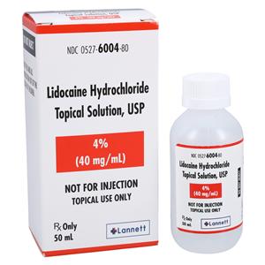 Lidocaine HCl Topical Solution 4% Bottle 50mL 50mL/Bottle