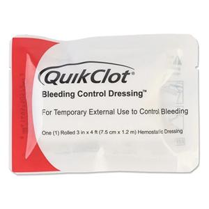 QuikClot Hemostatic Bleeding Control Dressing 4ftx3" Rolled