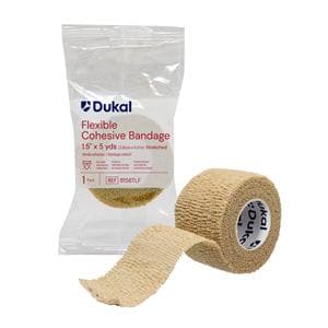 Dukal Cohesive Bandage Elastic/Non-Woven 1.5"x5yd Tan Non-Sterile 48/Bx