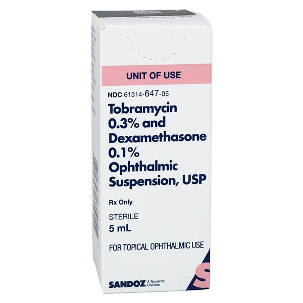 Tobramycin Dexamethasone Ophthalmic Solution 0.3/0.1% Bottle 5mL 5mL/Bt