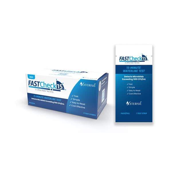 FastCheck 15 In-Office Waterline Test Strip Box With 6 Pouches 6/Bx