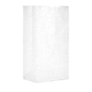 Bag Paper Grocery WHT #4 3x5x9" 1/2 500/Bx