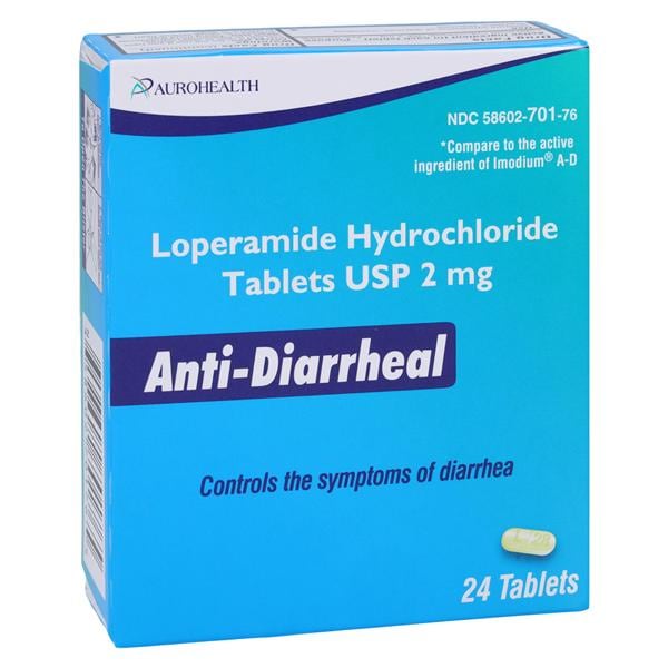 Loperamide HCl Caplets 2mg Box 24/Bx