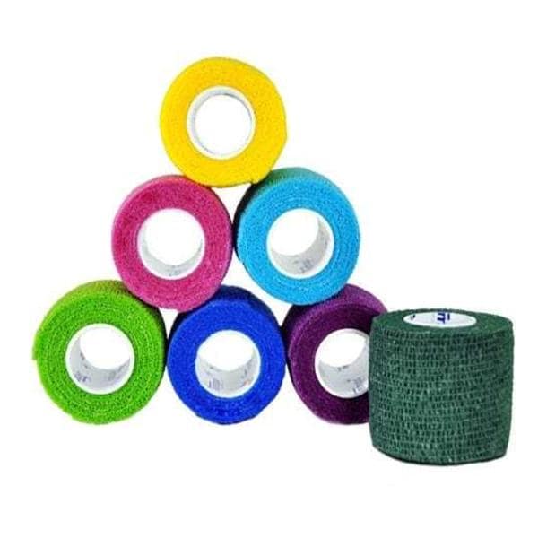 Co-Ease Cohesive Bandage Elastic 1"x5yd Assorted Non-Sterile 60/Bx, 12 BX/CA