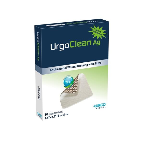 UrgoClean AG Silver Sulfate Wound Dressing 2-1/2x2-1/2" Sterile LF