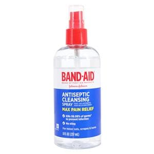 Band-Aid Max Pain Relief Antiseptic/Cleanser Spray 8oz Bottle Ea, 24 EA/CA