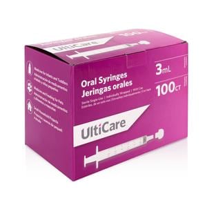 UltiCare Oral Medication Syringe Polypropylene Plastic Clear, 24 BX/CA