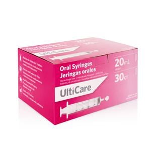 UltiCare Oral Medication Syringe Polypropylene Plastic Clear, 24 BX/CA