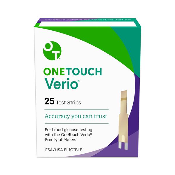 One Touch Verio Test Strips 25/Bx