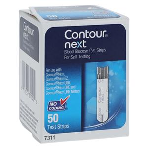 Contour Next Blood Glucose Test Strip CLIA Waived 50/Bx, 24 BX/CA