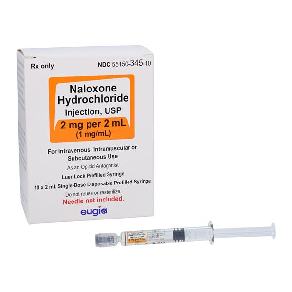 Naloxone HCl Injection 1mg/mL SDV 1mL 10/Pk, 8 PK/CA