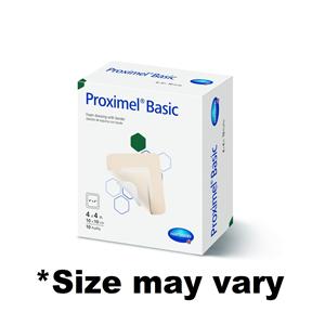 Proximel Basic Foam Border Dressing 7x7" Sterile Sacrum Adhesive White/Tan