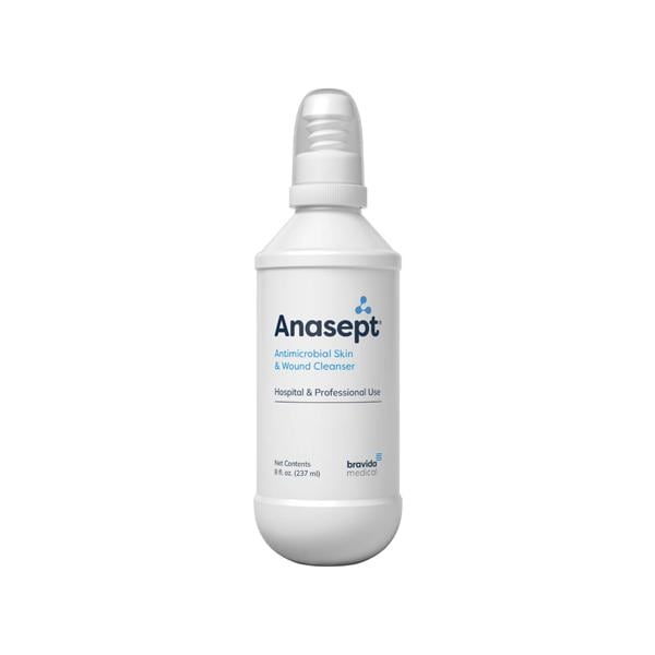 Anasept Antimicrobial Skin & Wound Cleanser 0.057% NaOCl/Sod Cl/Wtr NS 8oz Clr