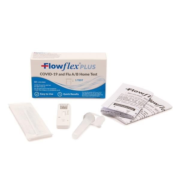 Flowflex Plus COVID-19/Flu A&B Antigen Home Test OTC 1/Bx, 300 BX/CA