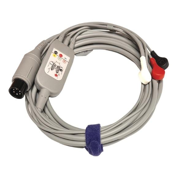 Edan Snap ECG Cable New For For Edan IM Series Patient Monitors 3 Lead Ea