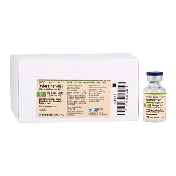 Xylocaine MPF Injection 1% Preservative Free SDV 5mL 25/Bx