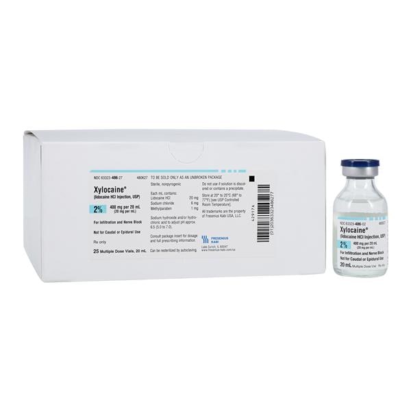 Xylocaine Injection 2% MDV 20mL 25/Pk