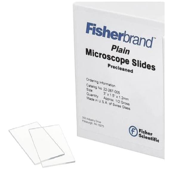 Fisherbrand Plain Microscope Slide 3x1-1/2" Clear 144/PK