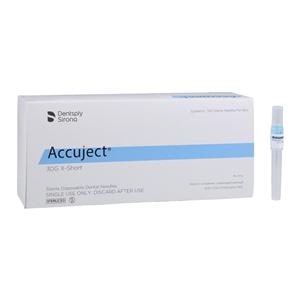 Accuject Needle Plastic Hub 30 Gauge X-Short Blue 100/Bx
