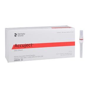 Accuject Needle Plastic Hub 25 Gauge Short Orange 100/Bx
