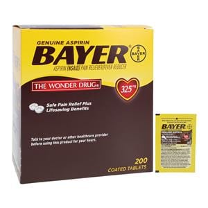 Bayer Aspirin NSAID Tablets 325mg Dispenser 100x2/Bx