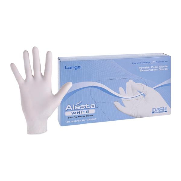 Alasta White Nitrile Exam Gloves Large White Non-Sterile