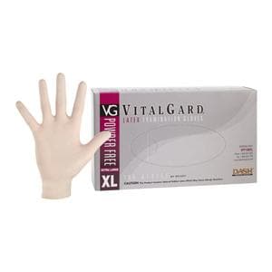 VitalGard Latex Exam Gloves X-Large Natural Non-Sterile