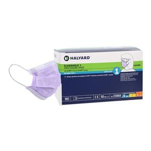 FluidShield Procedure Mask ASTM Level 1 Lavender 50/Bx