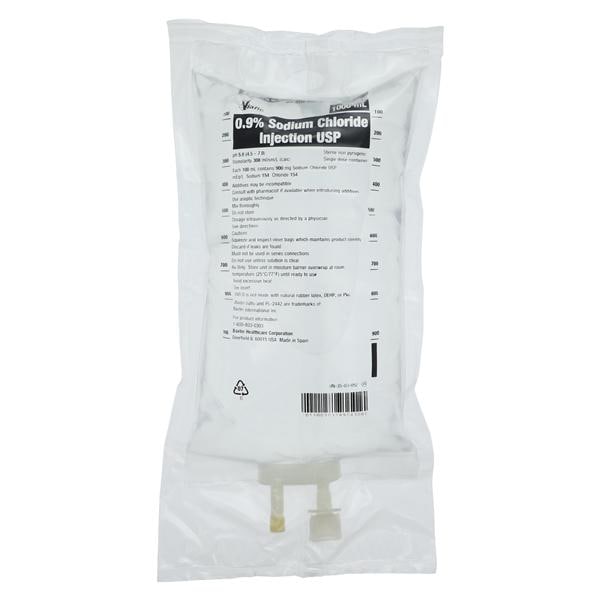 IV Injection Solution Sodium Chloride 0.9% 1000mL Viaflo 10/Ca