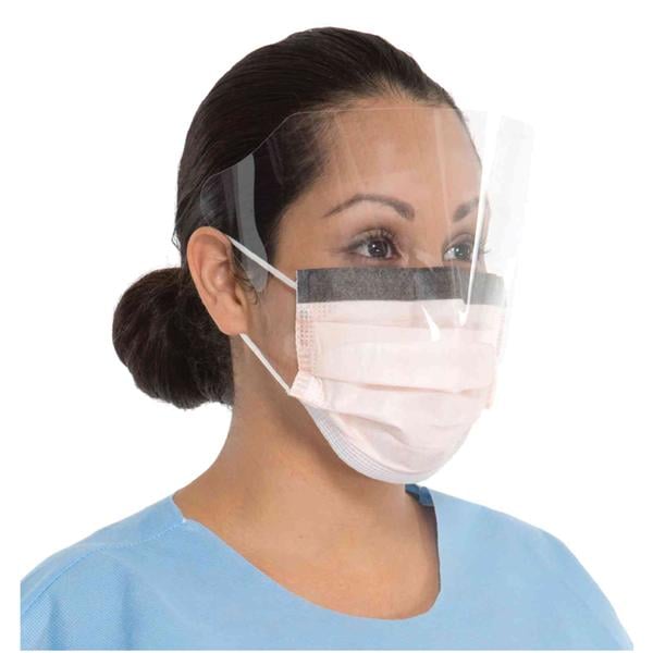 FluidShield Procedure Mask / Shield Combination ASTM Level 3 Anti-Fog Orng 25/Bx