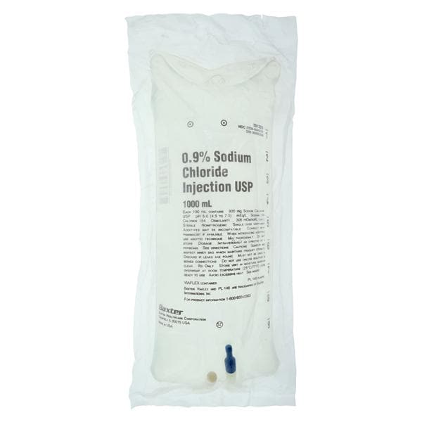 Viaflex IV Injection Solution Sodium Chloride 0.9% 1000mL Plastic Container Ea