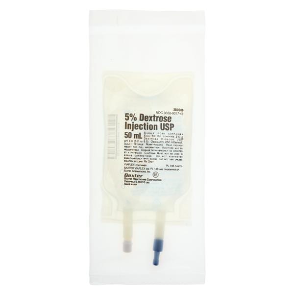 Viaflex IV Injection Solution Dextrose 5%/Water 50mL Vflx Plstc Cntr Ea