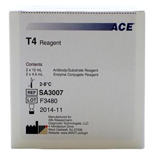 ACE T4 Reagent Sub:2x12mL/Conj:2x4.5mL 100 Count 100/Bx