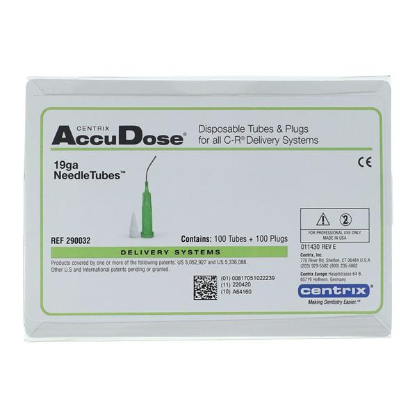 AccuDose Bendable Needle Tubes Melon Green 100/Pk