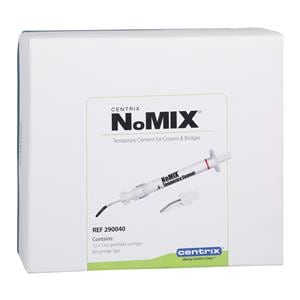 NoMIX Temporary Moisture-Activated Cement White Syringe Refill Kit Ea
