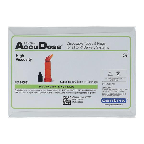 AccuDose Tube & Plug Photobloc Orange 100/Pk