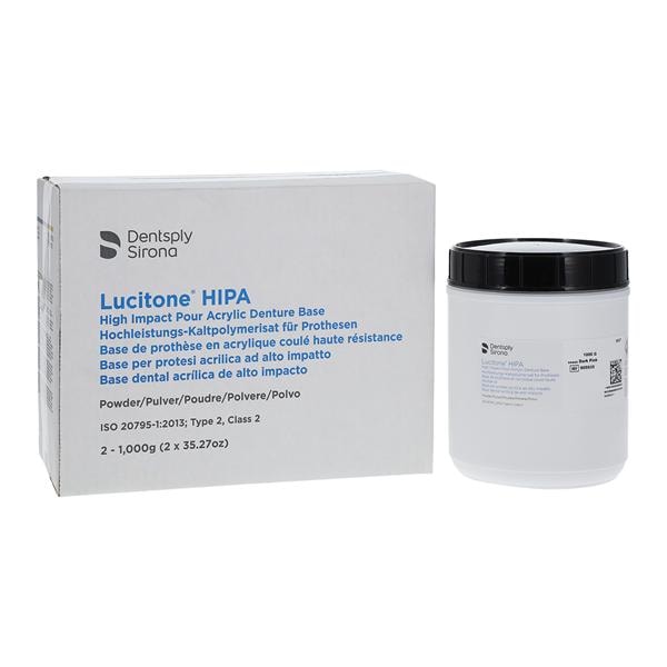 Lucitone HIPA Denture Resin High Impact Pourable Acrylic Self Cure Dk Pnk 2000Gm