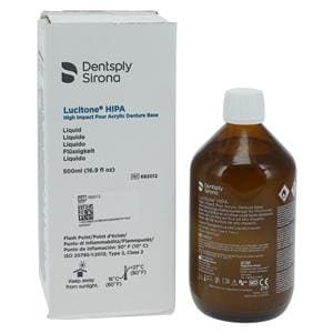 Lucitone HIPA Denture Resin High Impact Pourable Acrylic Self Cure 500mL/Bt