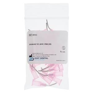 Aria Prebent Needle Tips Pink 18 Gauge 20/Pk